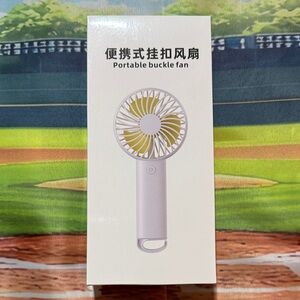 Portable Buckle Fan - Blue with Blue Blades